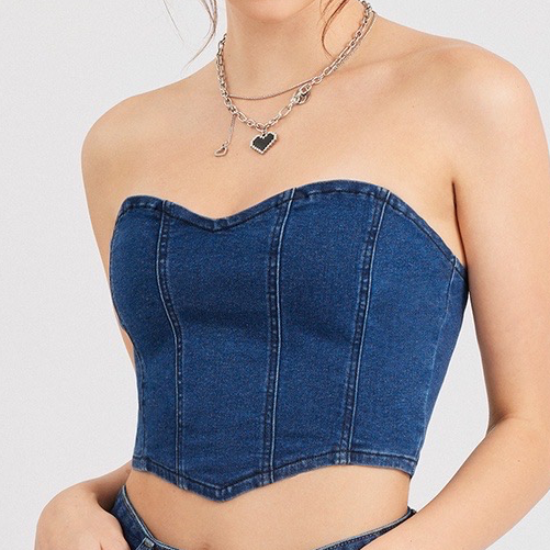 Denim Tube Top