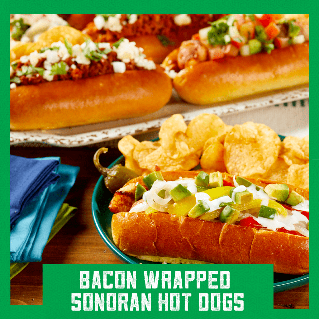Bacon Wrapped Sonoran Hot Dogs