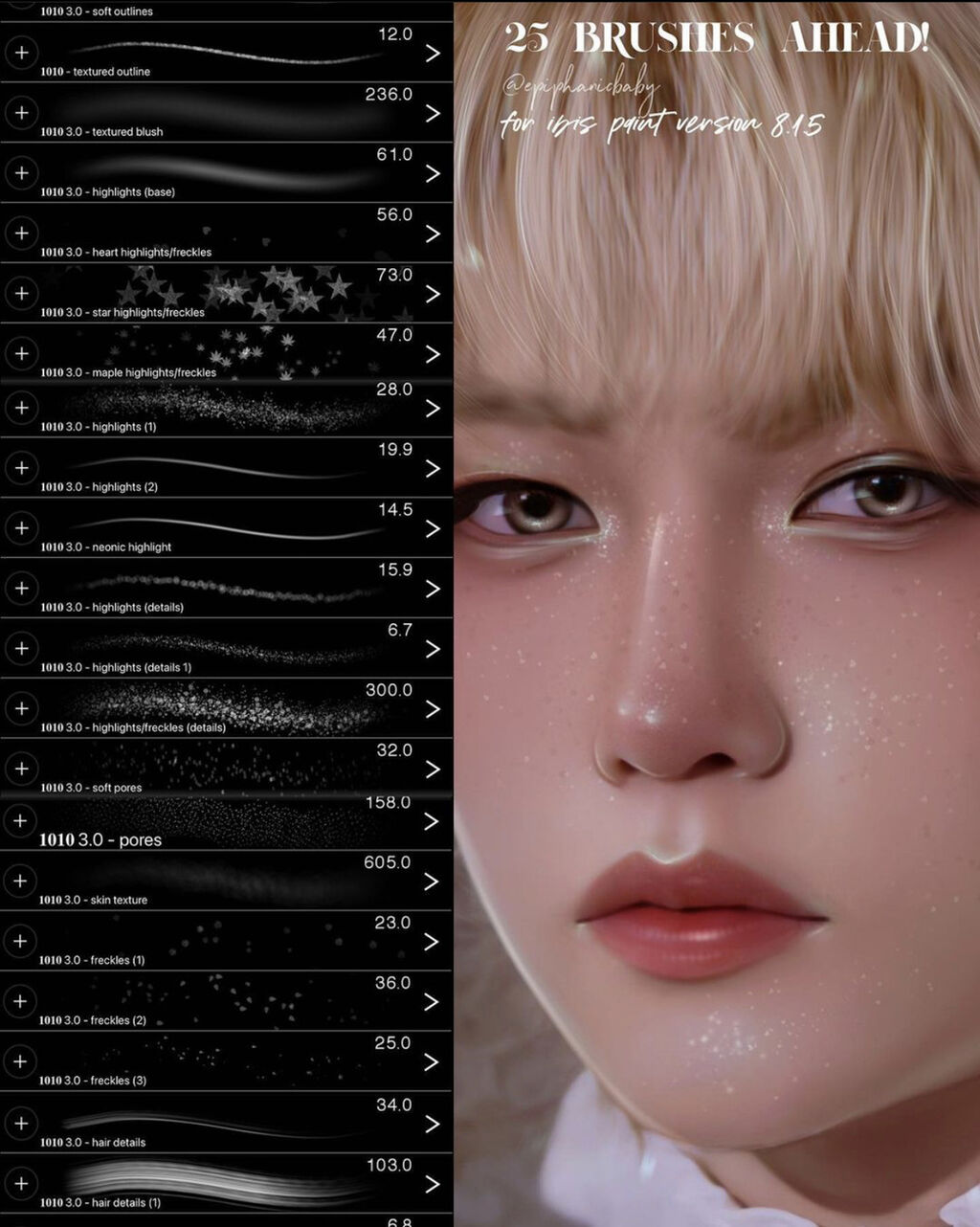 𝟏𝟎𝟏𝟎 Brushes Set #6 by @epiphanicbaby