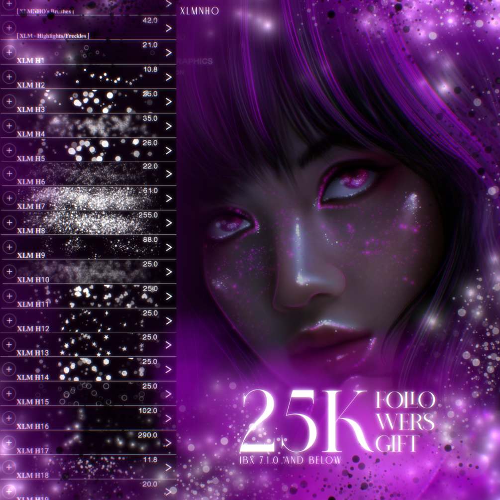 [@xlmnho's] 25k followers gift - Brushes Pack