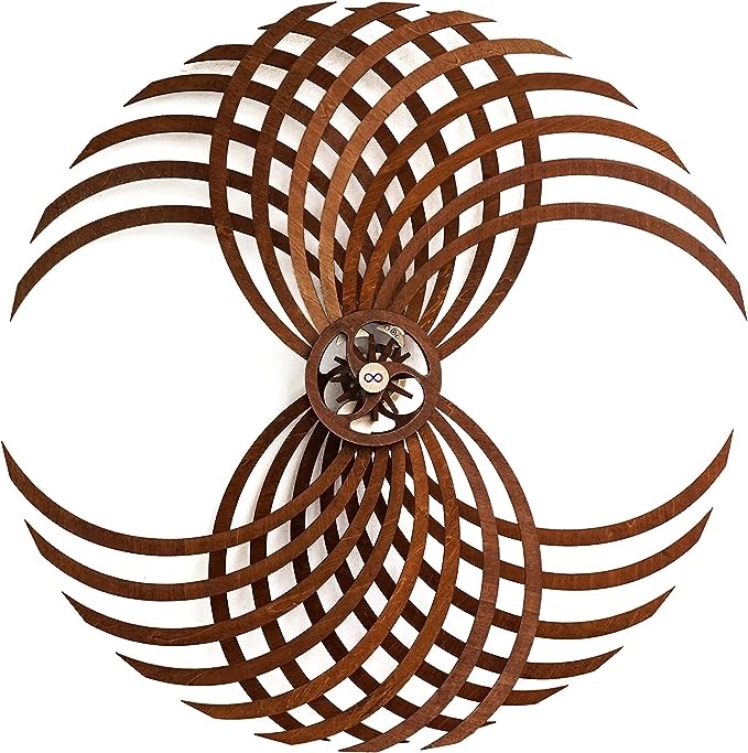Elegant spinning wood wall art