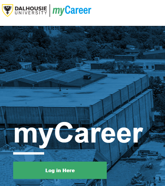 Book Appointments through Dalhousie myCareer