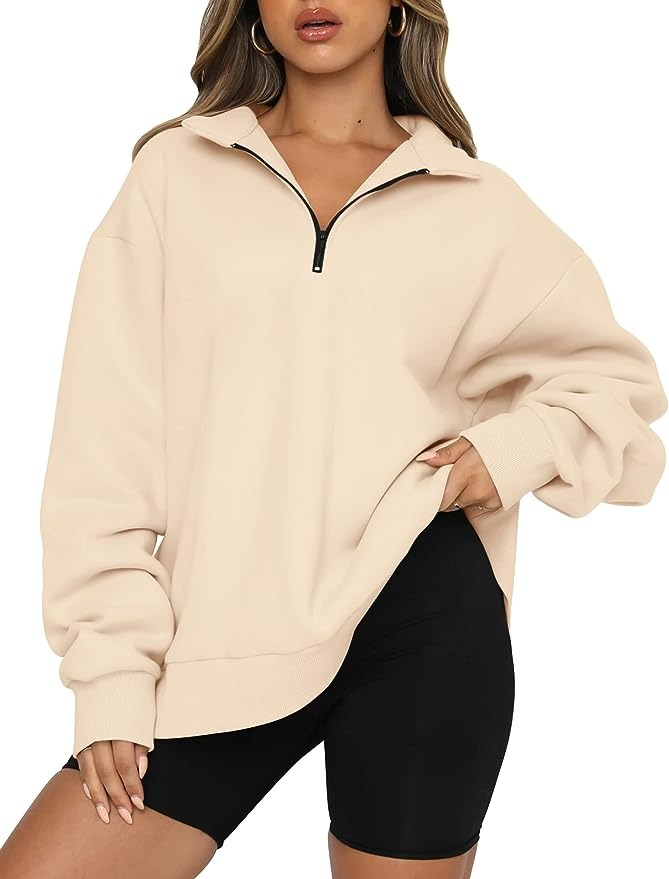 Half Zip Fashion Sweatshirt on sale on Amazon