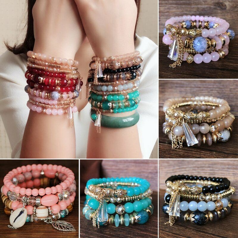CLICK TO SHOP 🛒 Boho Multi-layer Tassel Crystal Beads