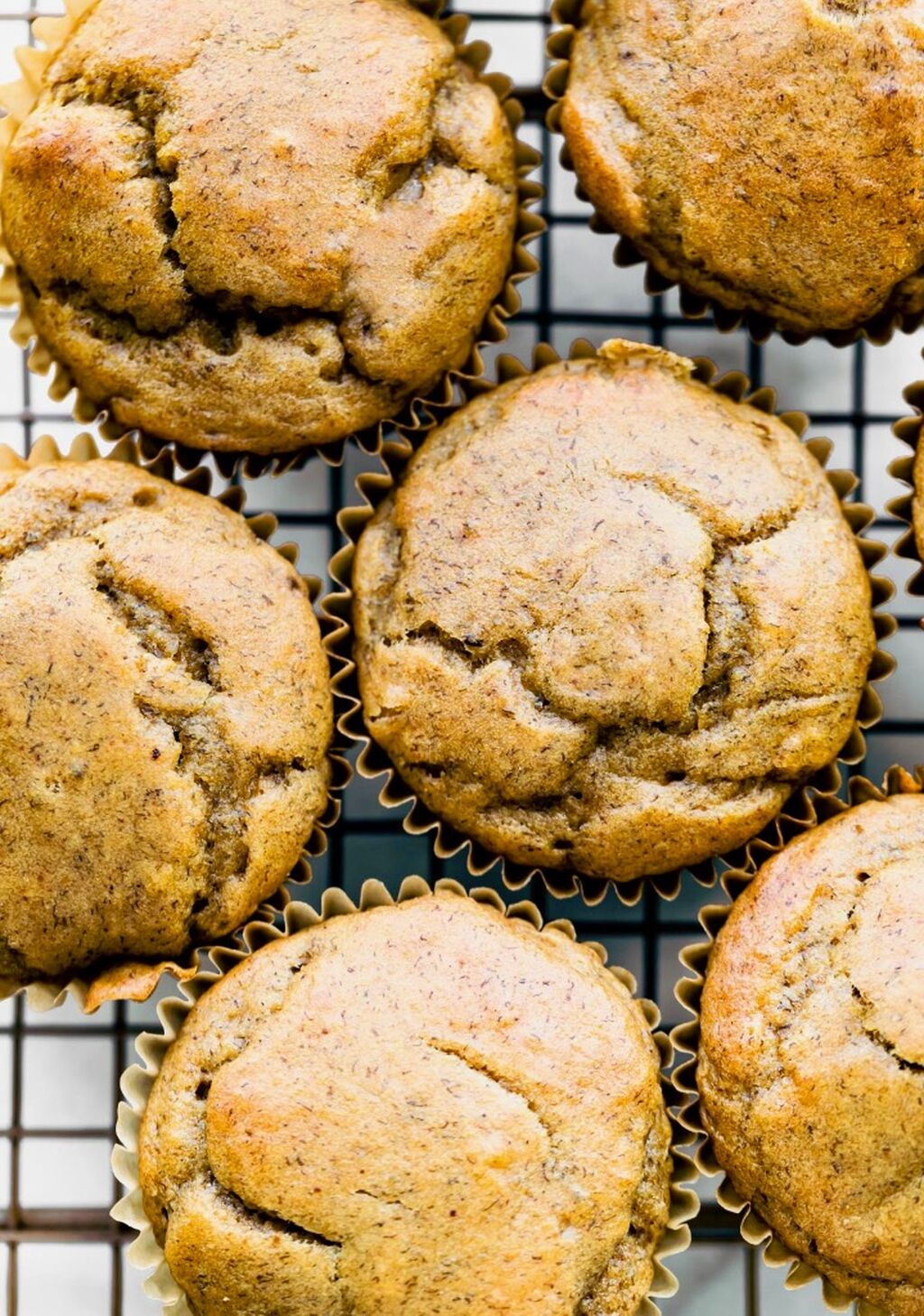 Healthy peanut butter banana muffins 