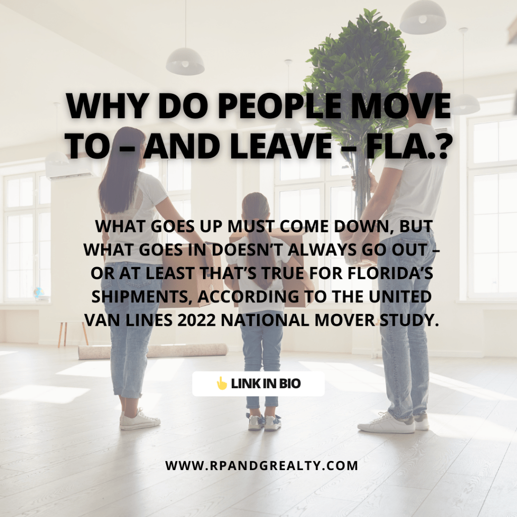 Why Do People Move to &ndash; and Leave &ndash; Fla.?