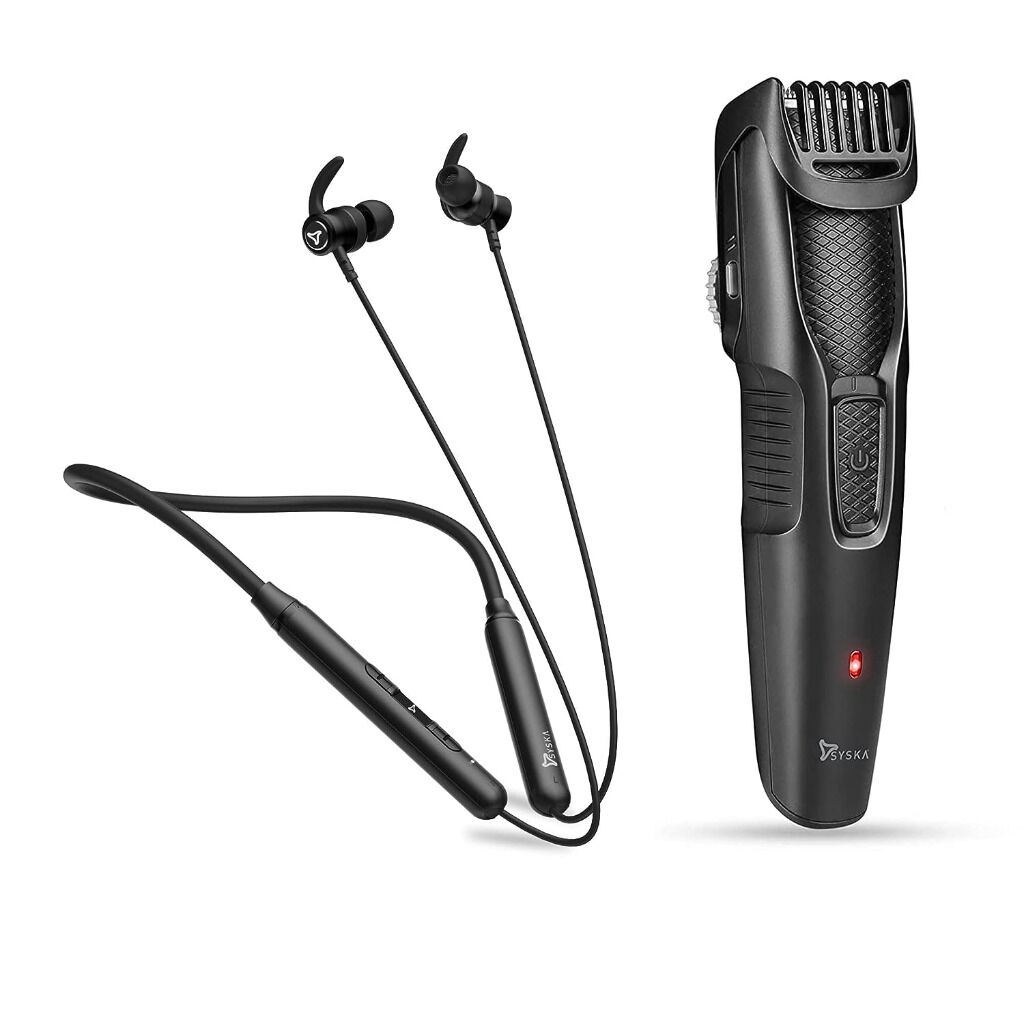 Syska trimmer & Bluetooth neckband combo Rs-1199