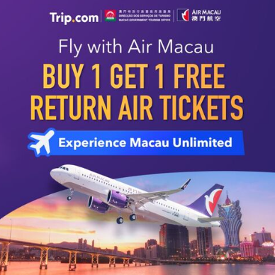 Air Macau Buy 1 Get 1 Deals