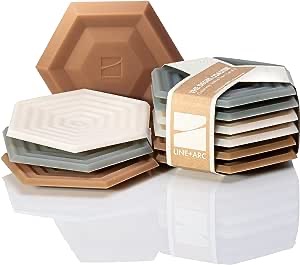 Ribbed silicone coasters 