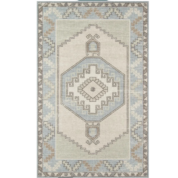 Amazon.com: Momeni Anatolia Wool and Nylon Area Rug, 7'9" X 9'10", Light Blue