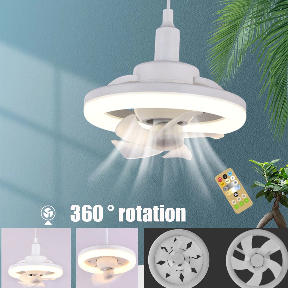 360&deg; ROTATING FAN WITH LED LIGHT