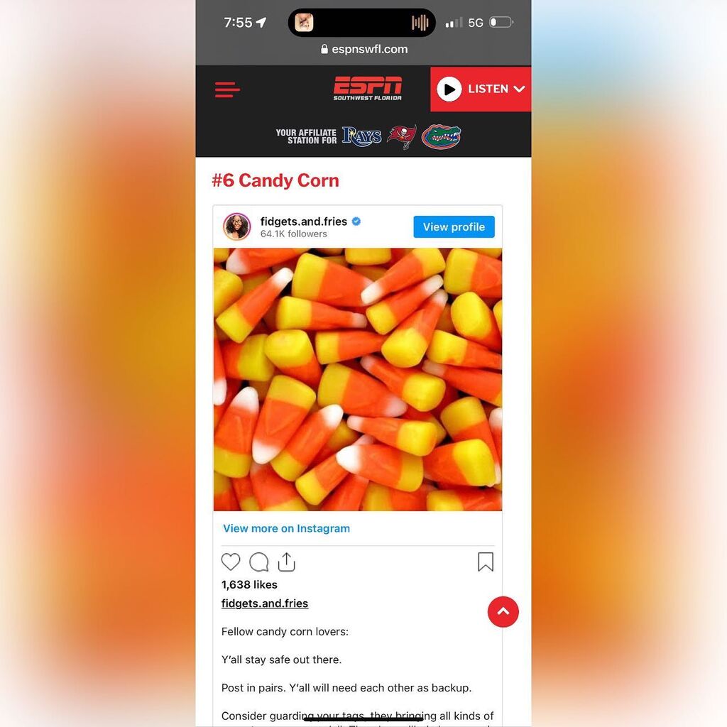 ESPN candy corn