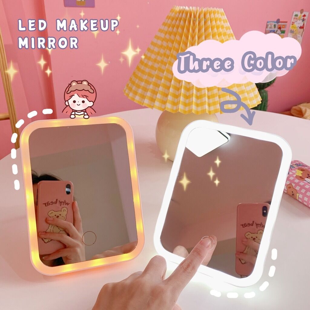LED Make up Mirror Touch Screen Standing Vanity Mirror 