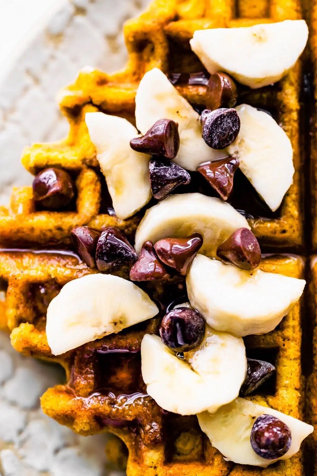 Flourless peanut butter waffles