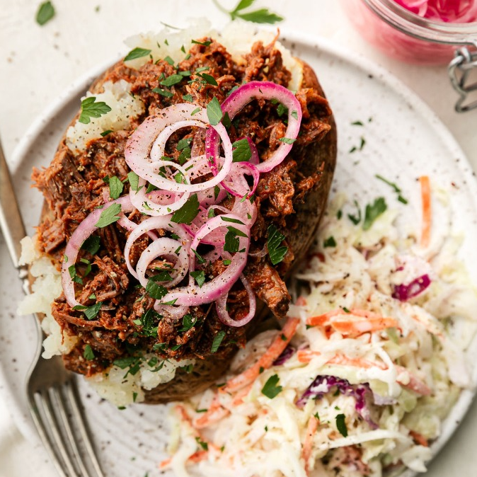 Crockpot BBQ Beef (Healthy and Whole30) - The Real Food Dietitians