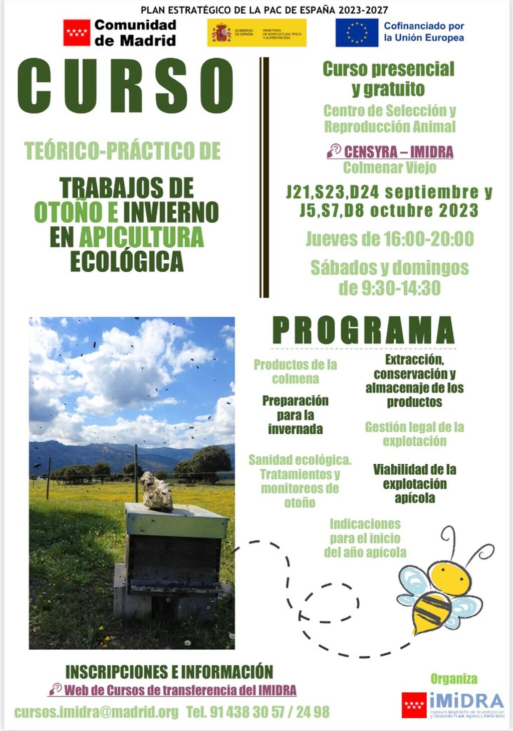 Curso gratuito apicultura ecol&oacute;gica 