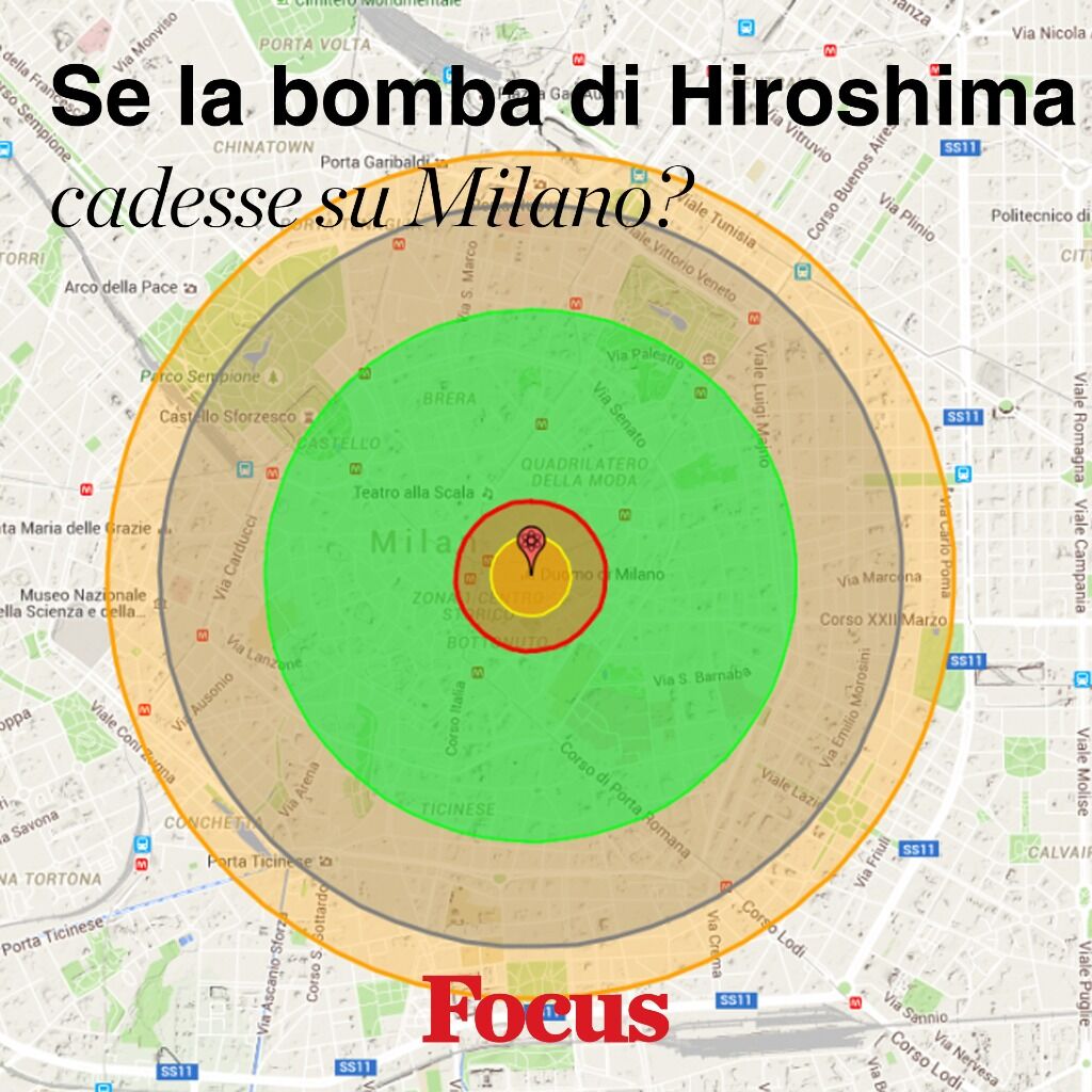 E se la bomba di Hiroshima cadesse su Milano?