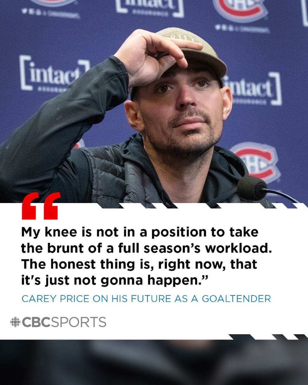 'Barring a miracle,' Carey Price's pro hockey career is over