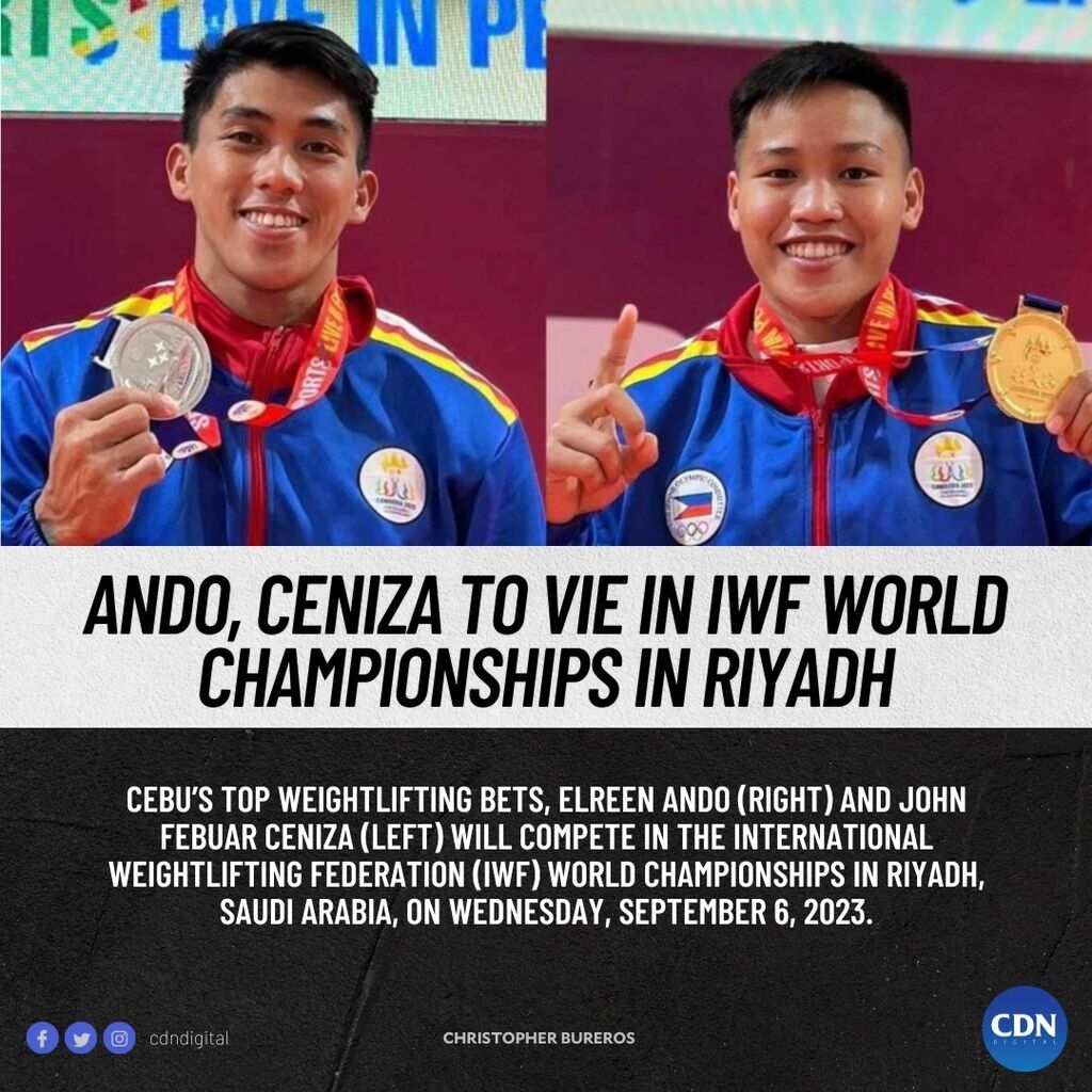 Ando, Ceniza to vie in IWF World Championships in Riyadh