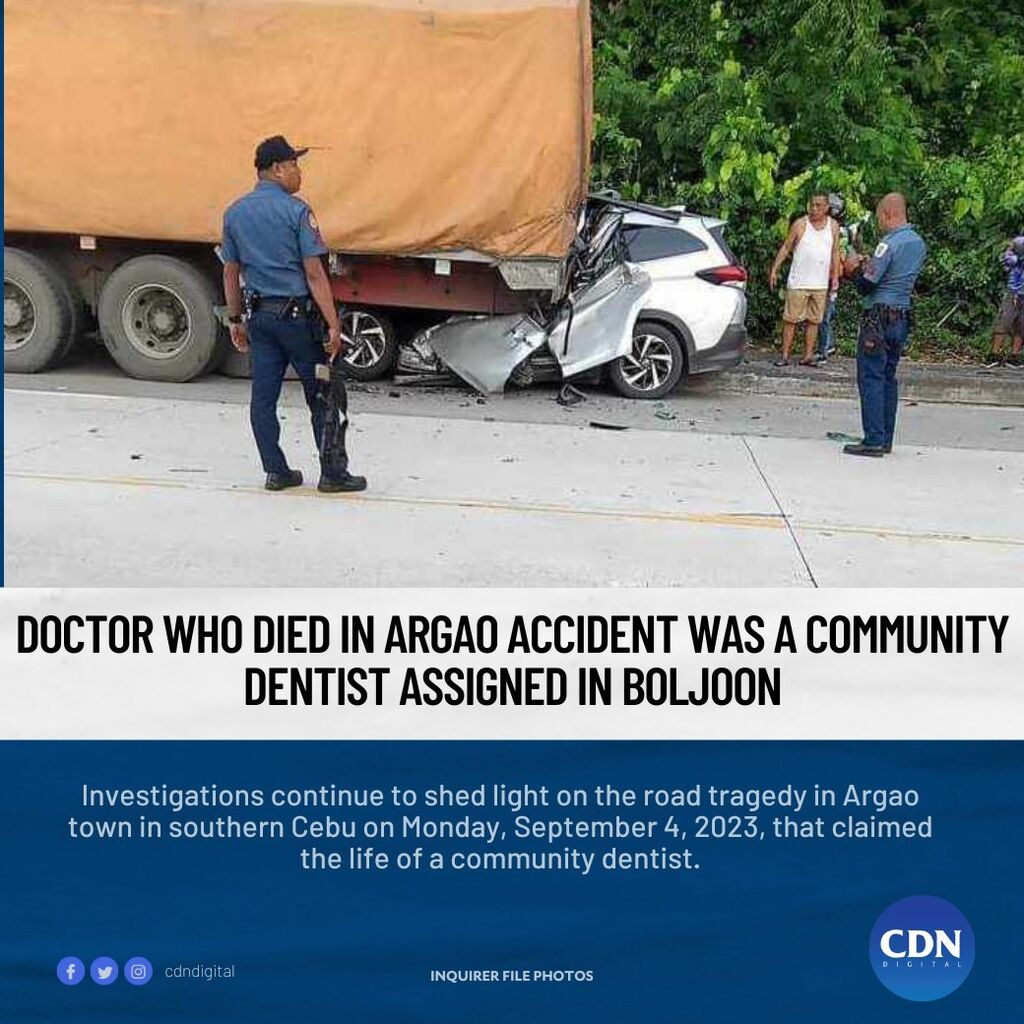 Doctor who died in Argao accident was a community dentist assigned in Boljoon