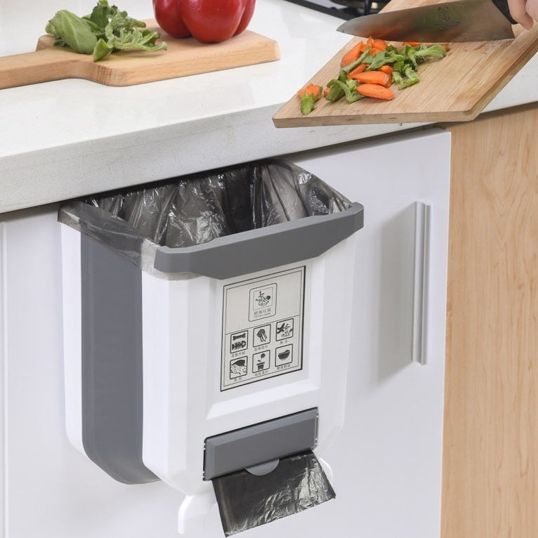 hanging trash bin