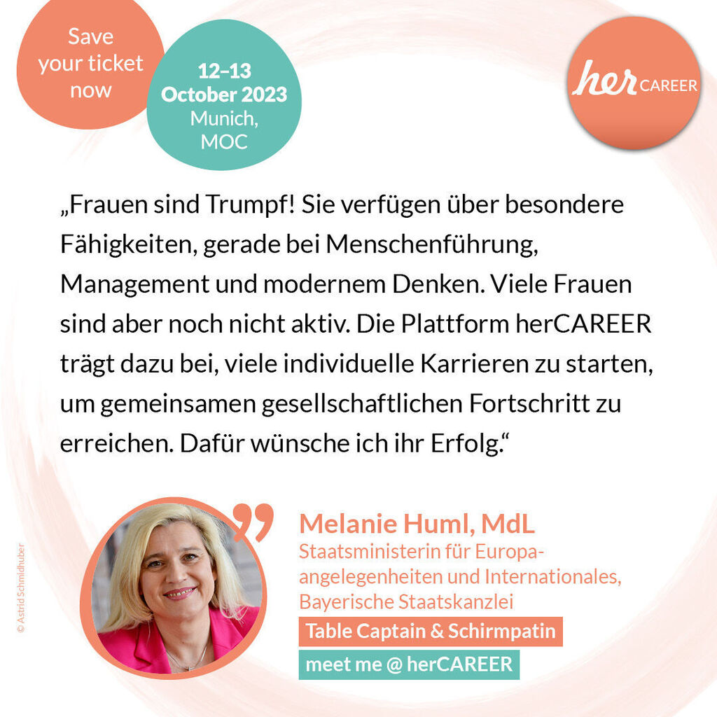 Melanie Huml Table Captain