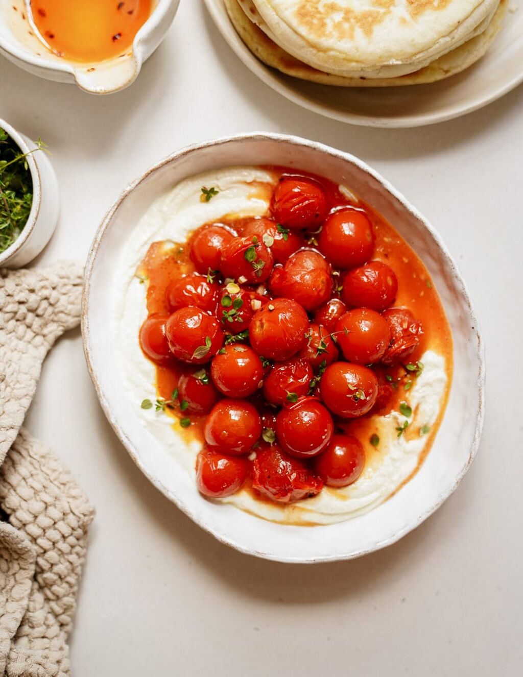 Whipped Feta + Cherry Tomatoes (+ more ways to use Cherry Tomatoes)