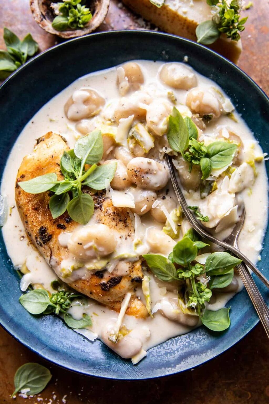 Crockpot Creamy Garlic Chicken and Gnocchi