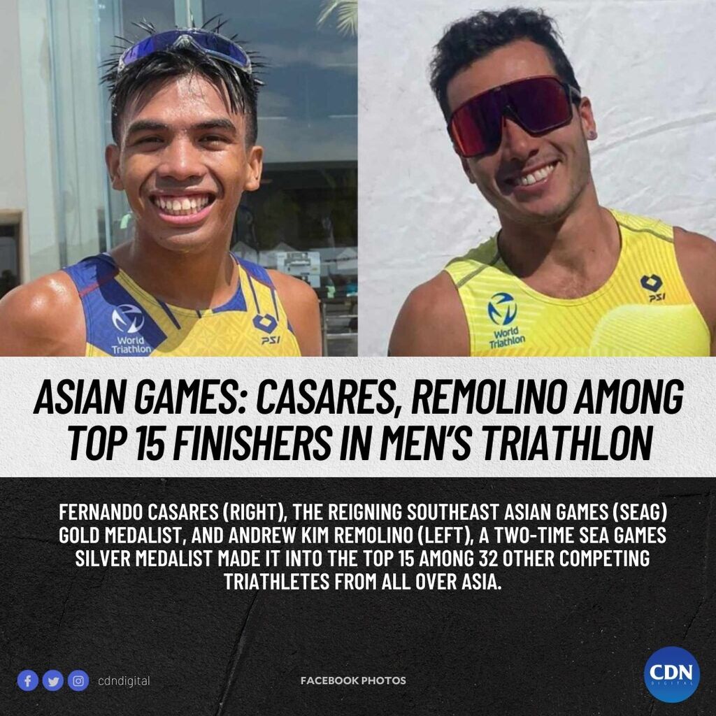 Asian Games: Casares, Remolino among Top 15 finishers in men&rsquo;s triathlon 