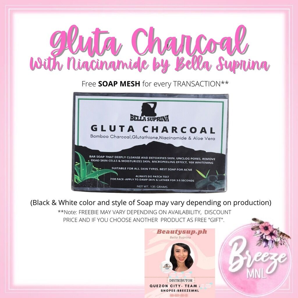 Bella Suprina Gluta Charcoal with Niacinamide Clearance Sale
