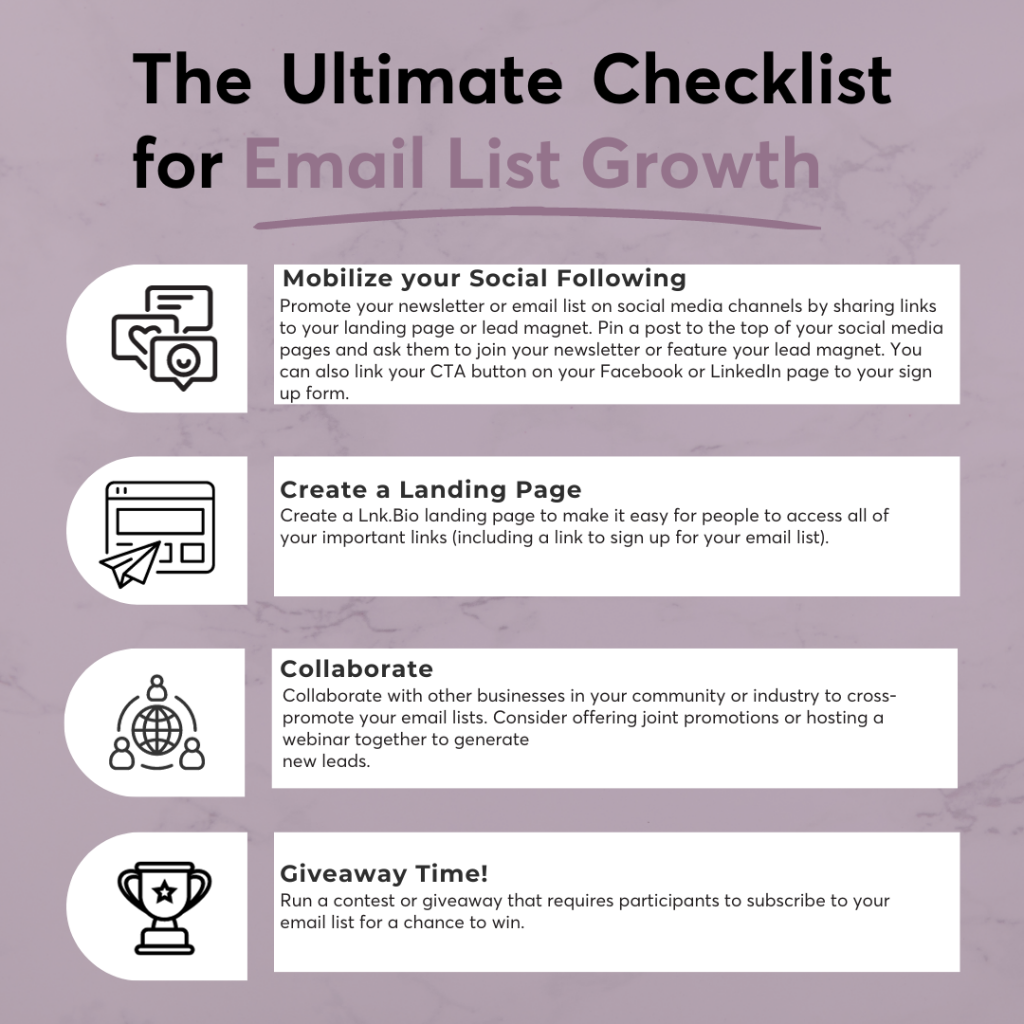 Ultimate Checklist for Email List Growth | Whitewater Marketing
