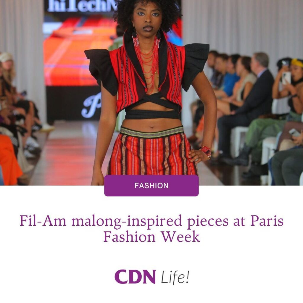 Fil-Am malong-inspired pieces at Paris Fashion Week