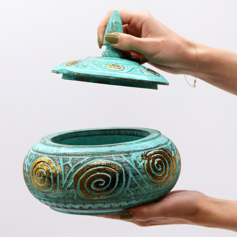 Wooden Trinket Jars