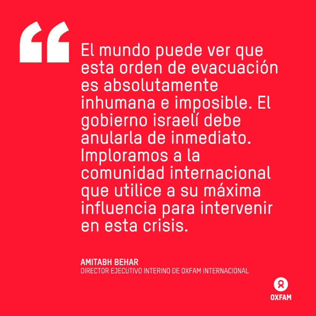 Carta de los Directores Ejecutivos de Oxfam y 11 agencias humanitarias