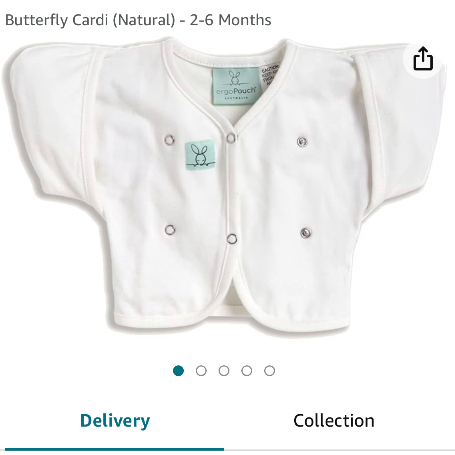 Butterfly Cardi for Unswaddling Transition