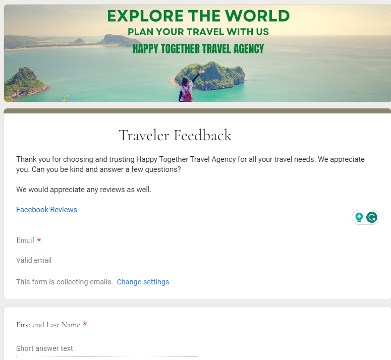 Traveler Feedback