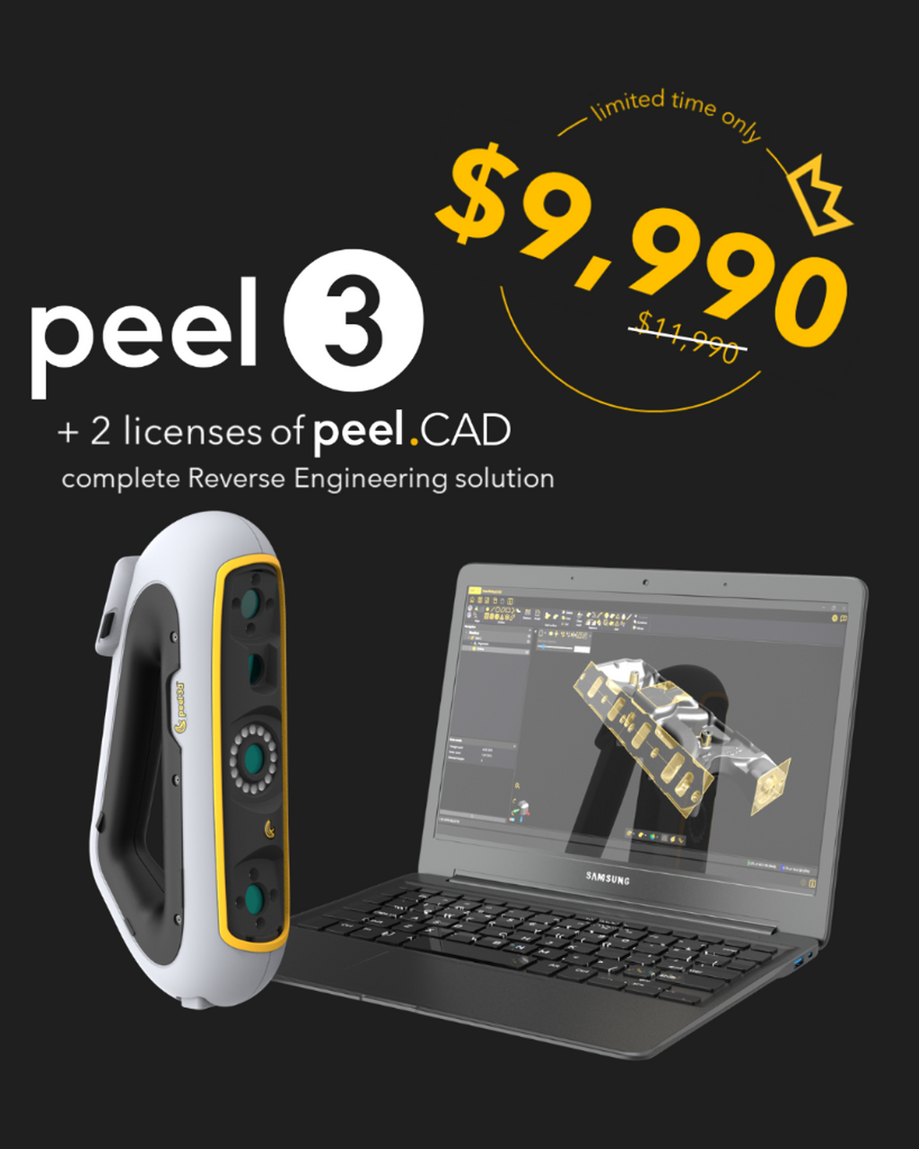 Limited time offer &ndash; peel 3 + 2 licences of peel.CAD for$ 9990USD &ndash; our best offer ever!