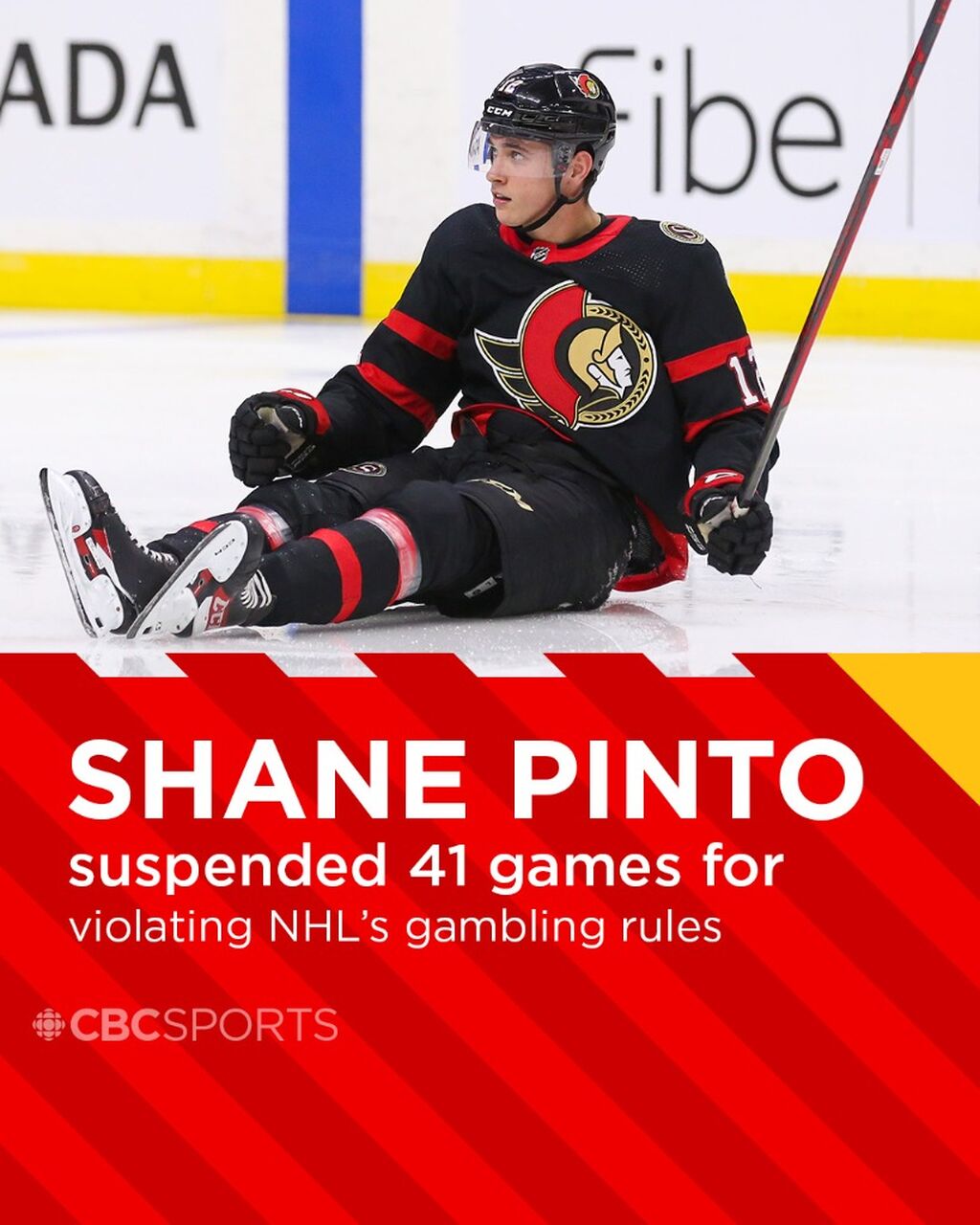Ottawa Senator Shane Pinto suspended half a season for sports betting
