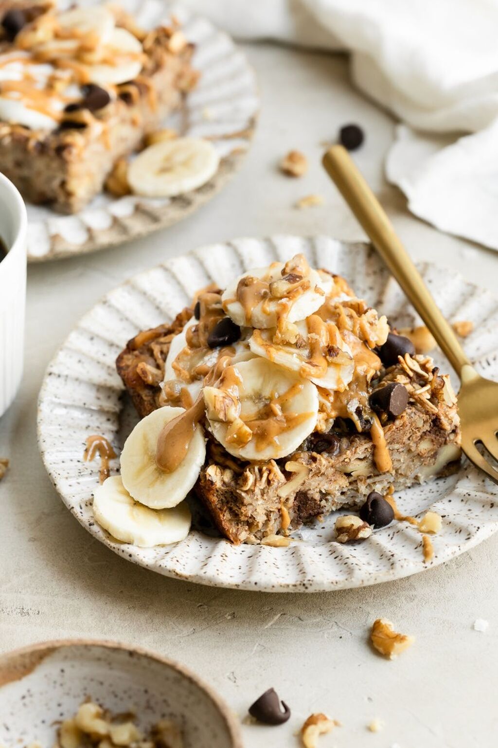 Banana Chocolate Chip Baked Oatmeal (Fri Reel)