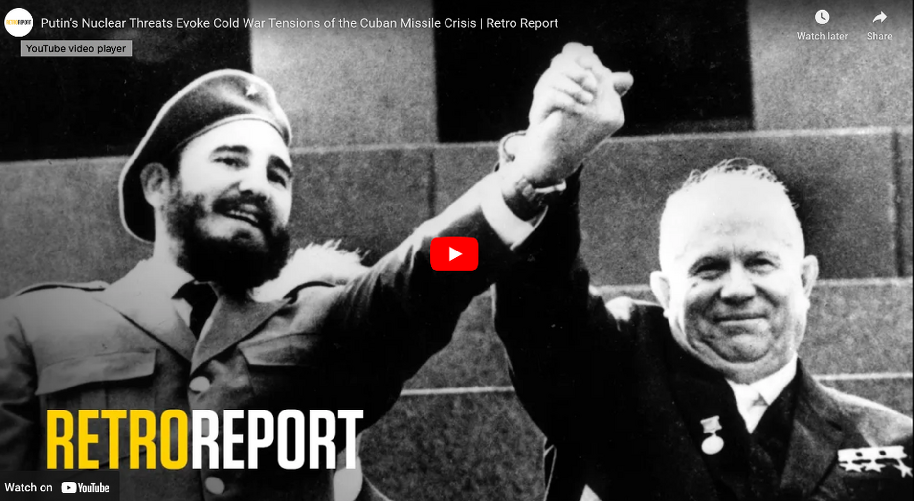 Putin&rsquo;s Nuclear Threats Evoke Cold War Tensions of the Cuban Missile Crisis