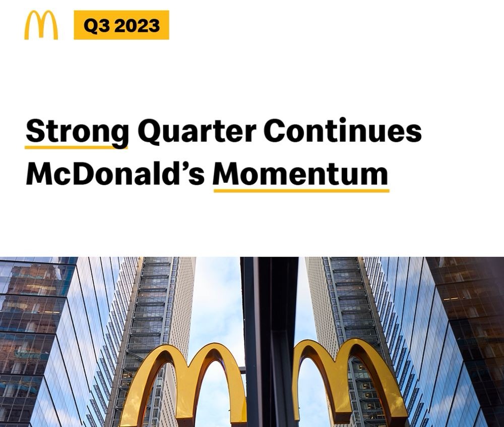 Strong Quarter Continues McDonald&rsquo;s Momentum