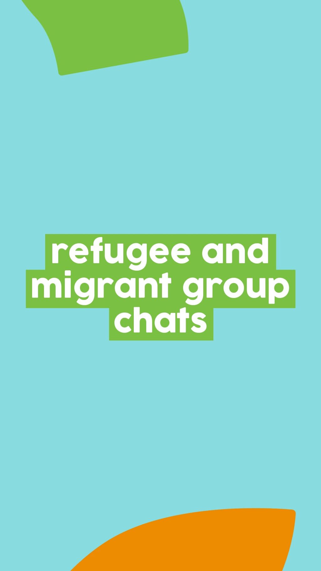 refugee and migrant group chats