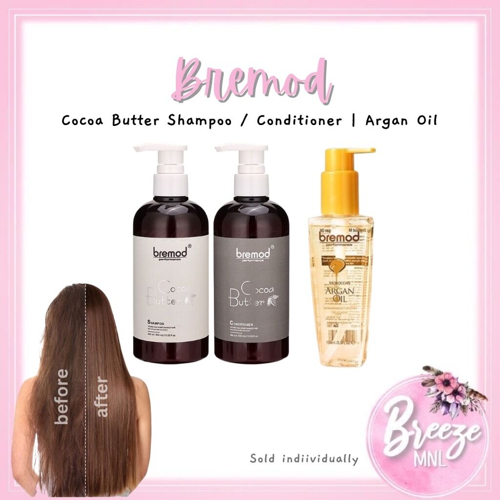 Bremod Cocoa Butter Shampoo or Conditioner 400 ml |Morocan Argan Oil | Premium Hair