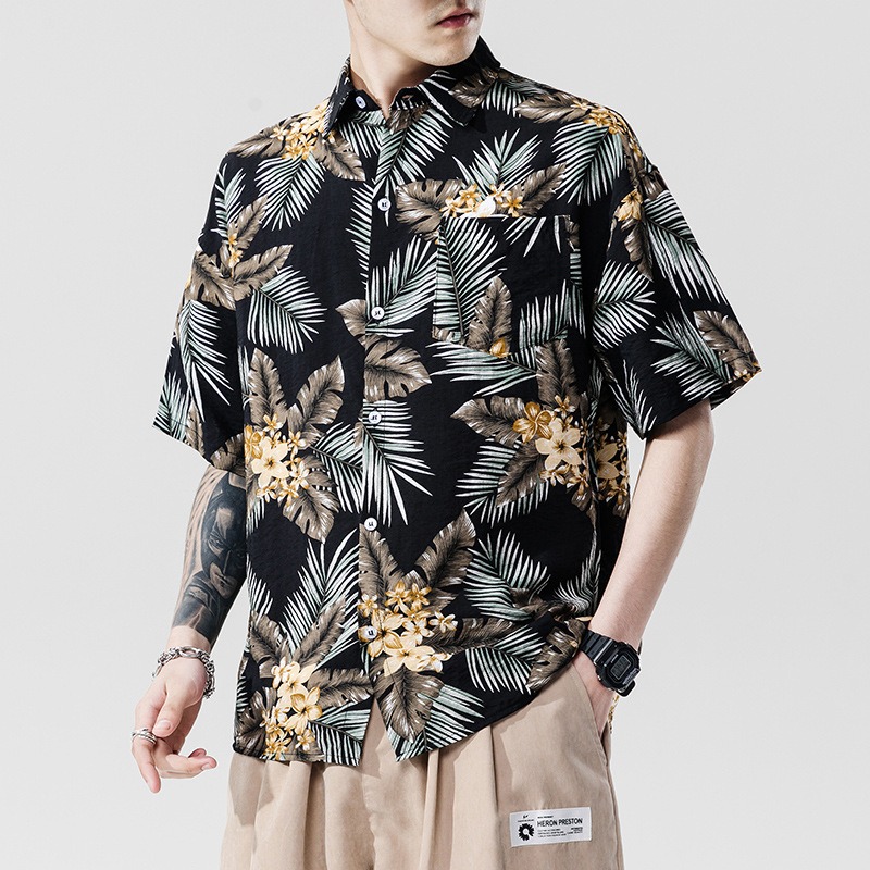 New Hawaii Men and Women Polo Party Flower 
