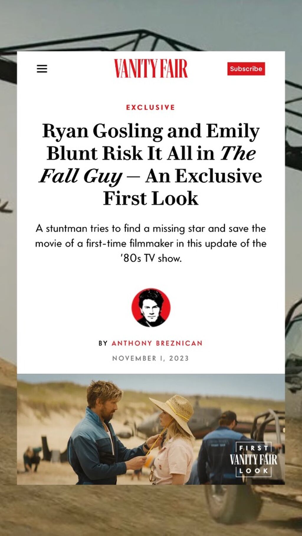 Exclusive First Look x The Fall Guy