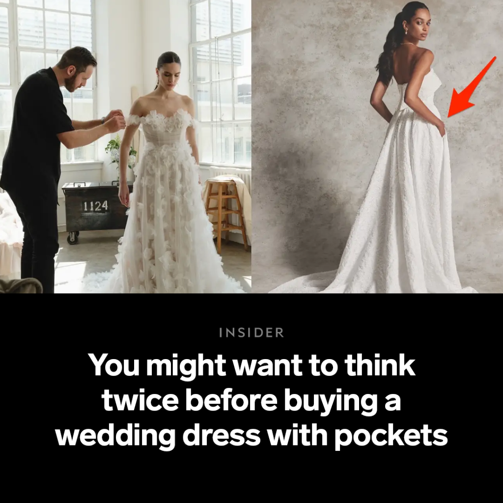 You might want to think twice before buying a wedding dress with pockets