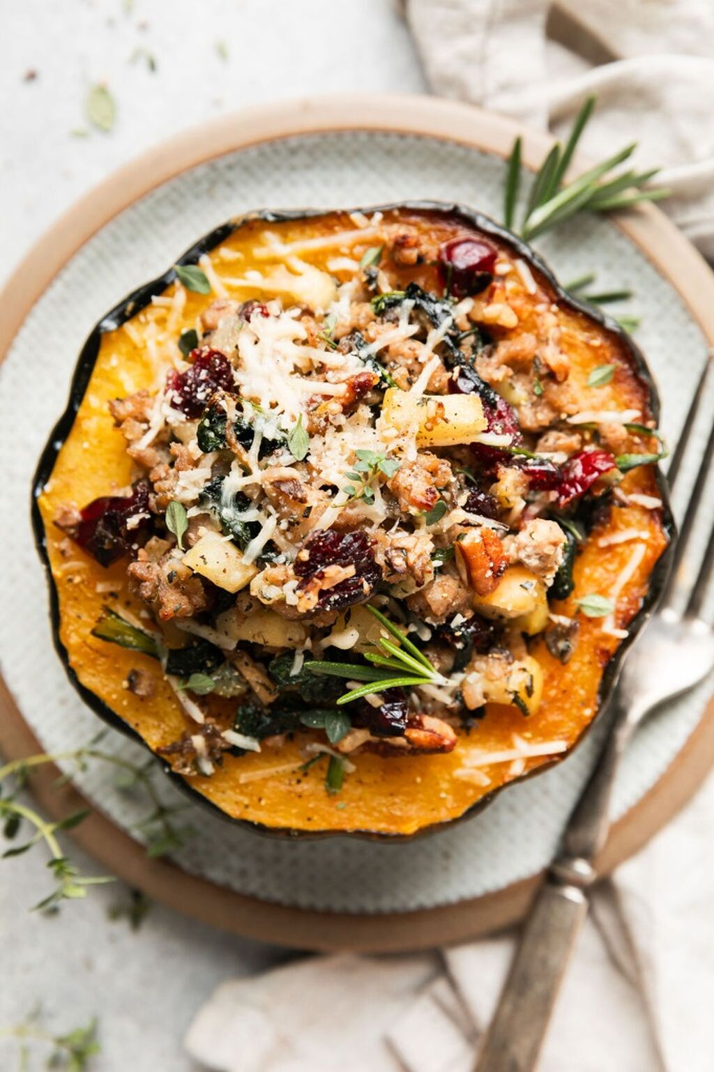Sausage Stuffed Acorn Squash (sponsored)