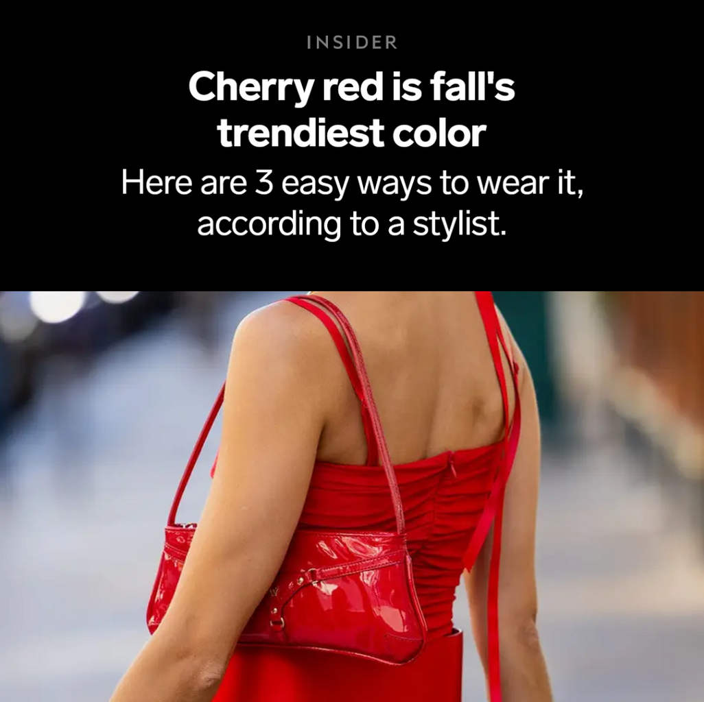 Cherry red is fall's trendiest color. Here are 3 easy ways to wear it, according to a stylist.