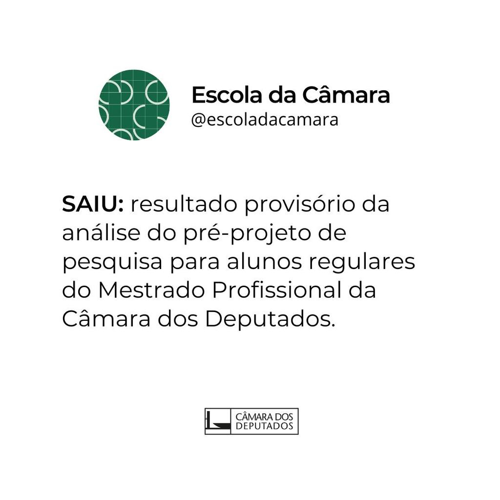 Resultado provis&oacute;rio - an&aacute;lise do pr&eacute;-projeto de pesquisa