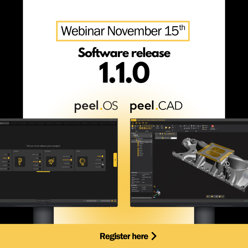 Webinar for peel.OS 1.1.0 software update - REGISTER NOW